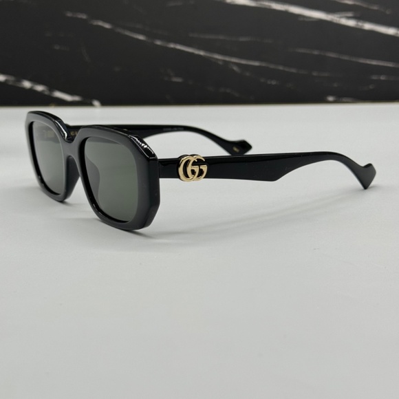 NEW GUCCI WOMEN GEOMETRIC BLACK SNGLASSES - Picture 7 of 13